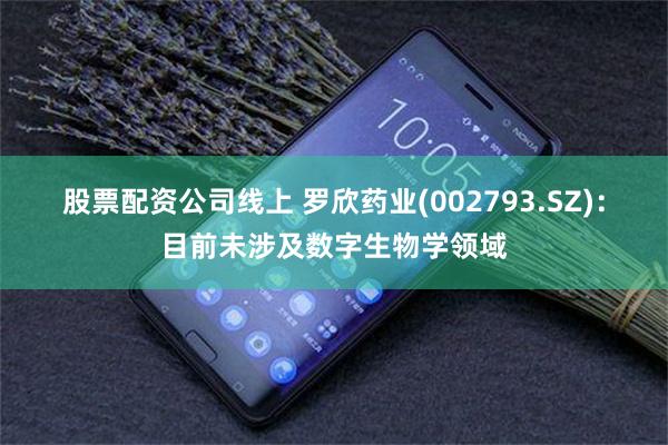 股票配资公司线上 罗欣药业(002793.SZ)：目前未涉及数字生物学领域