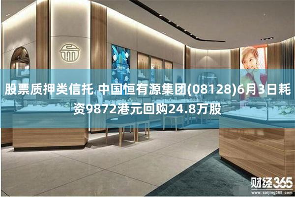 股票质押类信托 中国恒有源集团(08128)6月3日耗资9872港元回购24.8万股