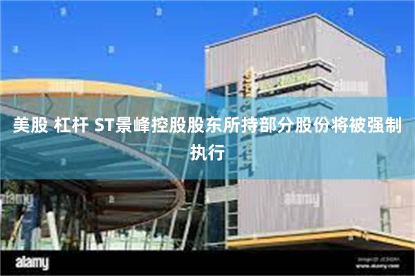 美股 杠杆 ST景峰控股股东所持部分股份将被强制执行
