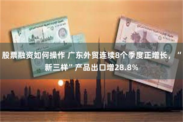 股票融资如何操作 广东外贸连续8个季度正增长，“新三样”产品出口增28.8%