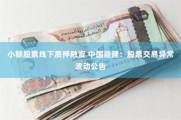 小额股票线下质押融资 中国能建：股票交易异常波动公告