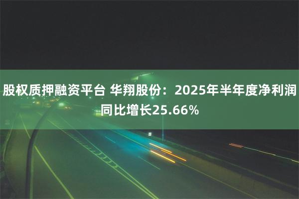 股权质押融资平台 华翔股份：2025年半年度净利润同比增长25.66%