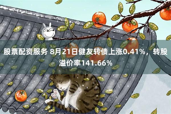 股票配资服务 8月21日健友转债上涨0.41%，转股溢价率141.66%