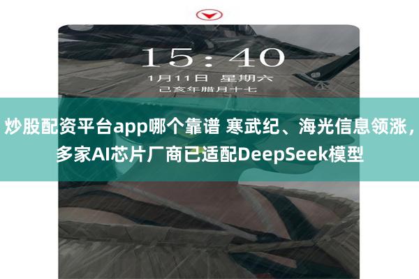 炒股配资平台app哪个靠谱 寒武纪、海光信息领涨，多家AI芯片厂商已适配DeepSeek模型
