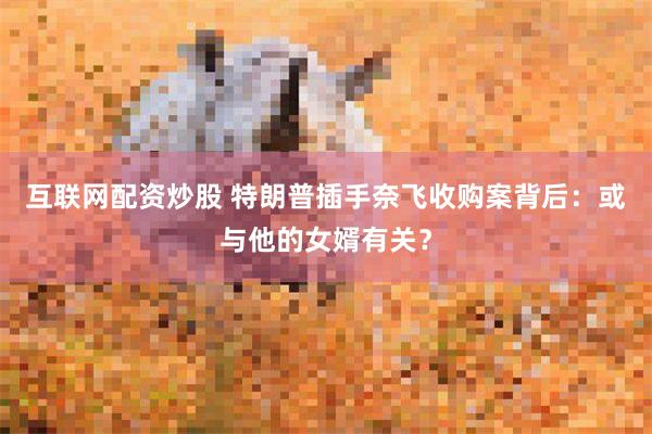 互联网配资炒股 特朗普插手奈飞收购案背后:或与他的女婿有关?